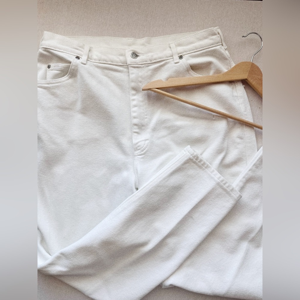 Vintage Lee High-Rise White Jeans